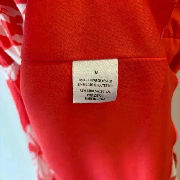 Mi Ami Coral Floral Wrap Dress Women Size Medium Francesca's - Picture 8 of 10